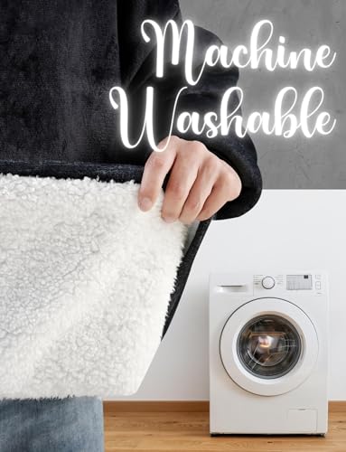 Huglanket Moletom com capuz para presente de papai, cobertor com capuz tamanho único para aniversári