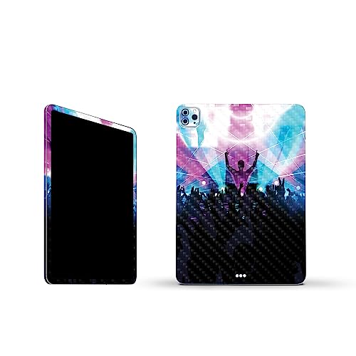 Image of MightySkins Carbon Fiber Skin Compatible with Apple iPad Pro 11 inch M2 4th Gen (2022) Full Wrap Kit - Dj Festival | Protective, Durable Textured Carbon Fiber Finish | Easy to Apply | Made in The USA