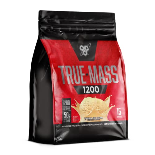 Image of BSN True-Mass Weight Gainer, 4:1 Ratio, Vanilla Ice Cream, 15 Servings