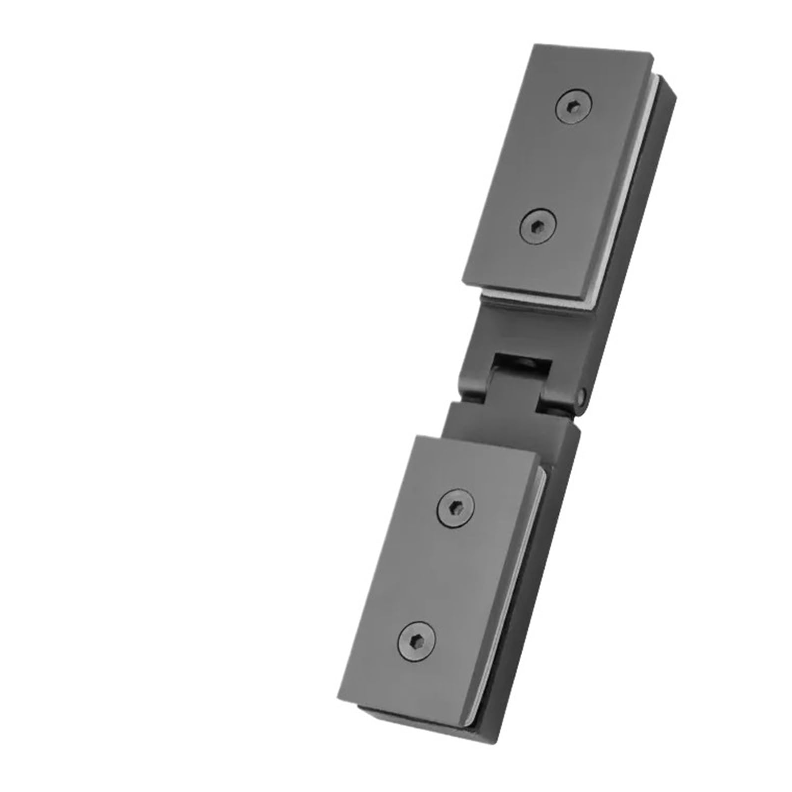 Padgcnor Gray - 180 Degree Bathroom Glass Door Hinges Stainless Steel Glass Door Hinge 90/180 Degree Bathroom Clip Shower Room Frameless Furniture Hardware(Gray-180 Degree)