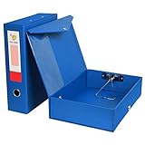 Paquete de 2 Carpeta de Archivos, carpeta de documentos, tamaño A4, lomo de 88 mm, color Azul