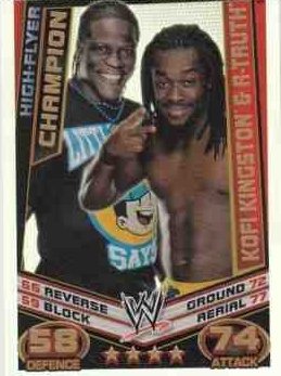 WWE Slam Attax Kofi Kingston & R-Truth Rebellion Champion Card