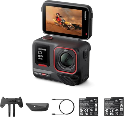 Image of Insta360 Ace Pro 2 Action Bundle Camera (2 Batteries) Color Black