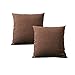 yokamira Federe Confezione da 2, Federa Cuscini Copriguanciali in Lino, Cuscino Copricuscini Decorativo per Divano Camera da Letto Casa, 50X50cm caffè