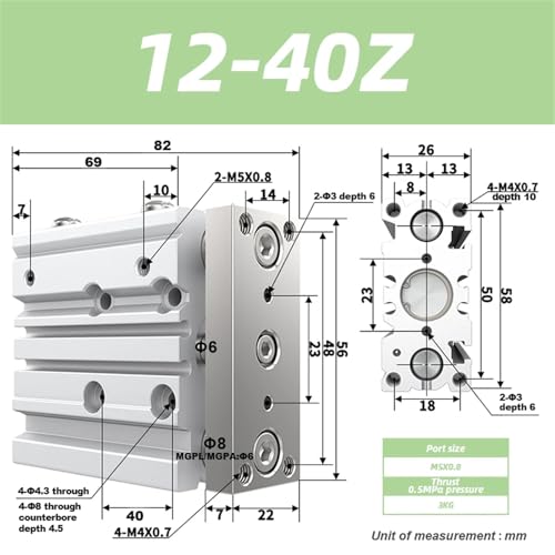 Cylindre compact MAPA12 idéal pour optimiser les lignes de tri industrielles