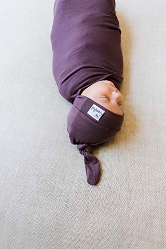 Image of Copper Pearl Swaddle Blankets for Newborns | Soft Stretchy Receiving Blankets for Boys and Girls | Large 46 x 46 Inch Baby Blankets | Lightweight and Breathable Swaddles | Plum
