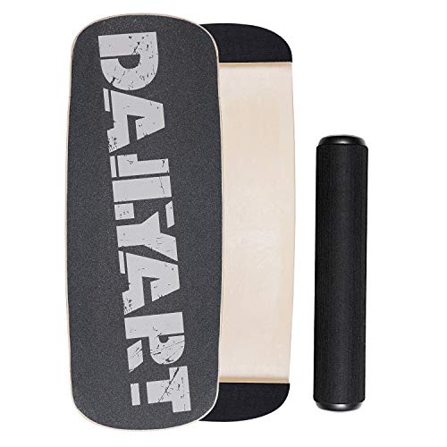 Dailyart Balance Board Trainer, Board Exercise with Roller, Training Equipment for Balance Stability and Fitness, Core Balance Board for Surf Ski Snowboard Skateboard Hockey Training, Gray