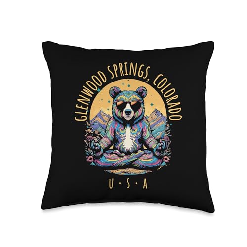 Glenwood Springs Bear Zen Yoga Throw Pillow