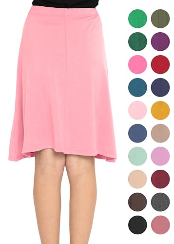 Image of STRETCH IS COMFORT Girls Skirts Flowy A Line Knee Length and Ankle Length | Elastic Waist, Kids School Skirt, Girls Maxi Skirt, Black Skirt For Girls, Faldas Para Ninas, Girls Long Skirt, Long skirts