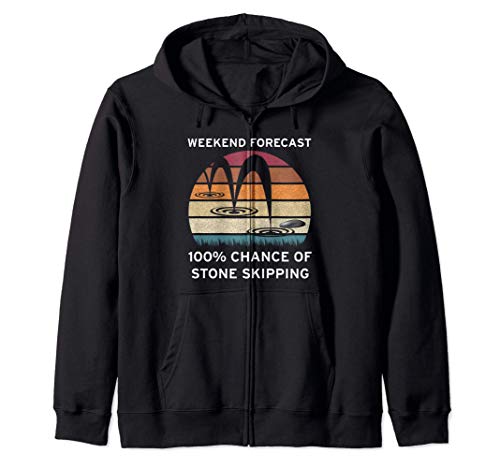 Weekend forecast 100% chance of stone skipping Sudadera con Capucha