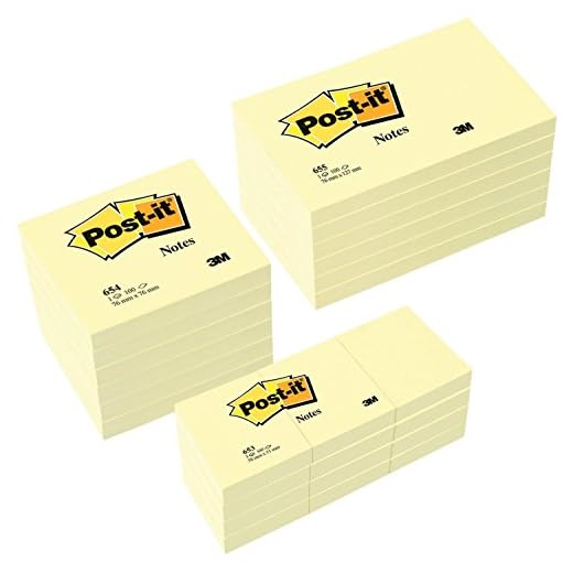 Post-it 654655P självhäftande anteckning marknadsföring sparset, 70 g/kvm, 6 x 654 6 x 655 12 x 653 gratis, gul