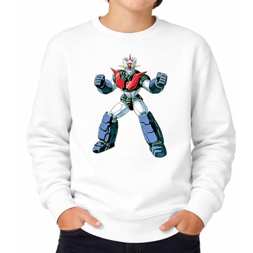 the Fan Tee Sudadera Infantil Sin Capucha de Niño Dibujos Animados Mazinger Z Manga Retro 80 Puños Fuera Mech Z 028 116 9 años