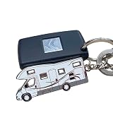 3dcrafter Class C Motorhome Key Chain – 3D Metal RV Key ring, Motorhome Keyfob Gift for Camper Owner