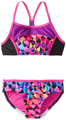 Speedo Big Girls' Spectrum Split Splice Camikini Two Piece