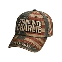 Stand with Charlie Hat This is The Turning Point Baseball Cap Freedom American Flag Print Vintage Hats Unisex Pray for Charlie Commemorative 1993 2025 A True Patriot Shirt Khaki