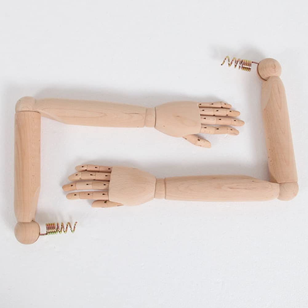 WIGING Adultes Articulations Flexibles De Bras du Mannequin, Facile À Démonter Et À Assembler Bras en Bois Massif, Demi-Corps Accessoires pour Modèles (Color : Black)