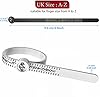 BBbanda UK Ring Sizer Measure Sizes A-Z with Magnifying Glass Adjustable Ring Measurement Tool for Men and Women - White #3