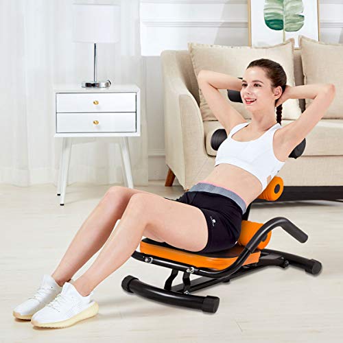 GYMAX Abdominal Twister Trainer, Incline Ab Rocket Exerciser Height Adjustable, for Crunch Sit-up Exercise Abdominal Workout