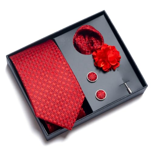 Image of joy alice 70 Colors Ties Set Men Mixed Color Necktie Handkerchief Cufflinks Brooch 3.15 Formal