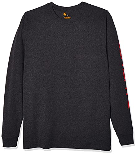 Carharttmensloose Fit Heavyweight Long-Sleeve Logo Sleeve Graphic T-Shirtcarbon Heatherx-Large #TOP5