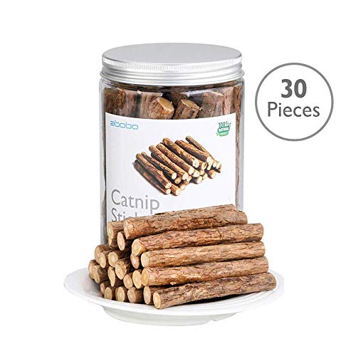 abobo Organic Catnip Sticks/Matatabi 30 Pack for Cats Treats/Dental Cleaning (Grade A)
