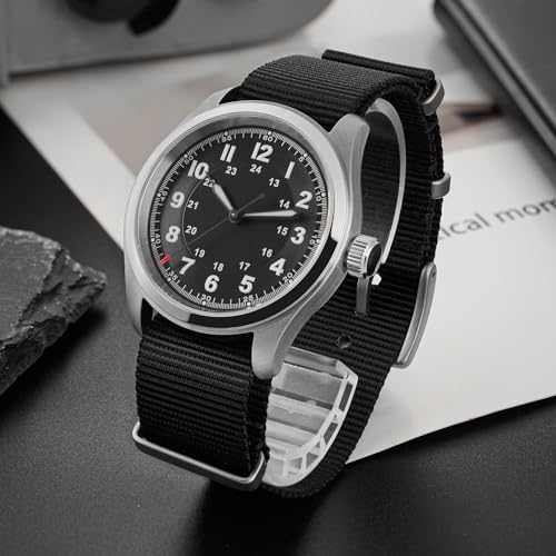 Image of TACTICAL FROG Militado ML08 Field Watch Japanese Sweep VH31 / 515 Movt with Calendar, Men's Military Watch Sapphire Crystal 10 ATM Waterproof Analog Watches for Men