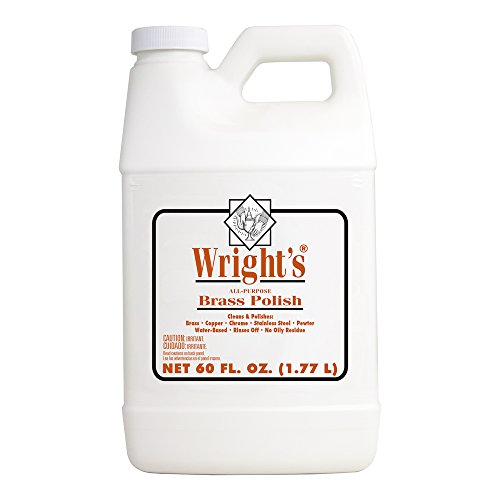 Wright's Brass Polish and Cleaner - 60 Ounce - Gently Clean and Remove Tarnish Without Scratching