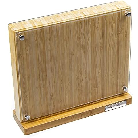 Eagle PROFESSIONAL - Messerblock Magnetisch aus Holz ohne Messer - Messerhalter Magnetisch mit robustem Acryl-Glas Cover