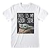 Popgear Star Wars Mandalorian The Child This Is My Good Side Women's Boyfriend Fit T-Shirt White Camiseta, Blanco, XXL para Mujer