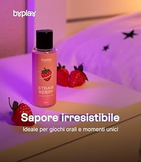 Lubrificante Intimo Aromatizzato Gusto Fragola a Base d’Acqua Commestibile per Coppia Ideale per Sesso Orale Texture Scivolosa Zero Appiccicoso Consegna Discreta 100ml