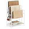 Vasagle freestanding towel rack 3 tier blanket holder with storage shelf 197 x 118 x 394 inches blanket rack 2 hooks for blankets bath towels cloud white and natural beige ulls009w01  urban country home decor