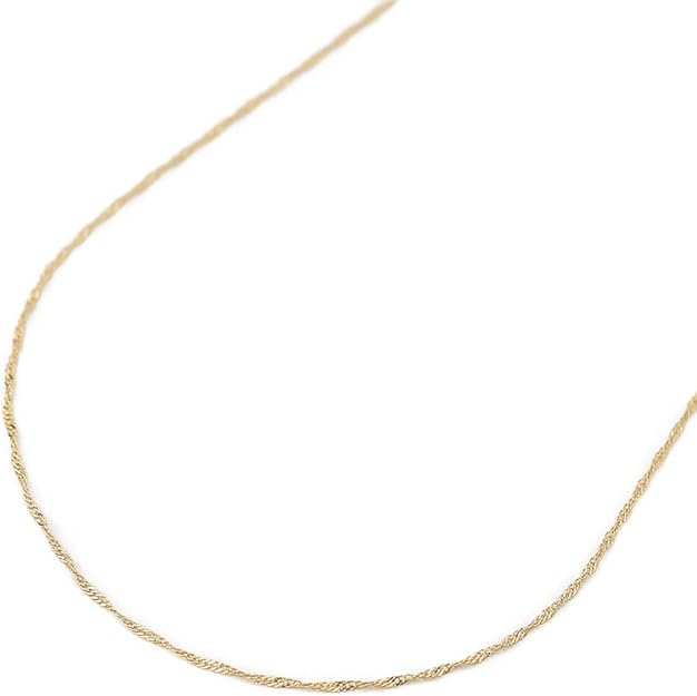 フェアリーカレット] 18金ネックレス K18 スクリューチェーン 45cm