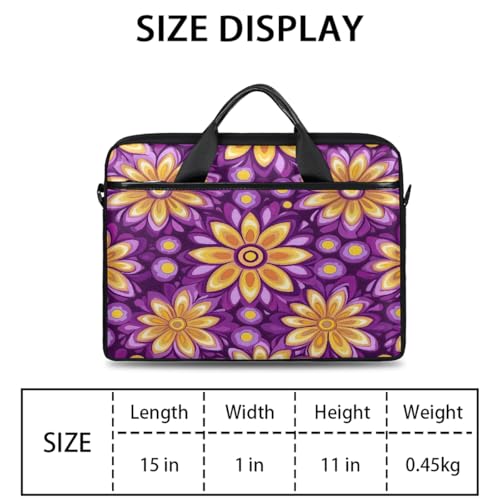 Bolsa Psychedelic Purple Flowers para Laptop 15 Pulgadas miniatura 2