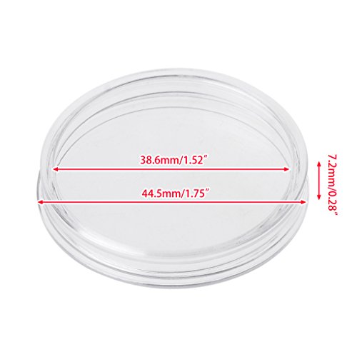 Capsula redonda acrílica para monedas 38.6mm transparente miniatura 4