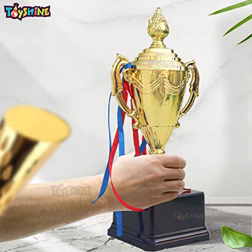 Toyshine Gold Cup Award Trophy for Winners,Award Ceremony and Appreciation Gift (PC-201L),10.5 inch SSTP