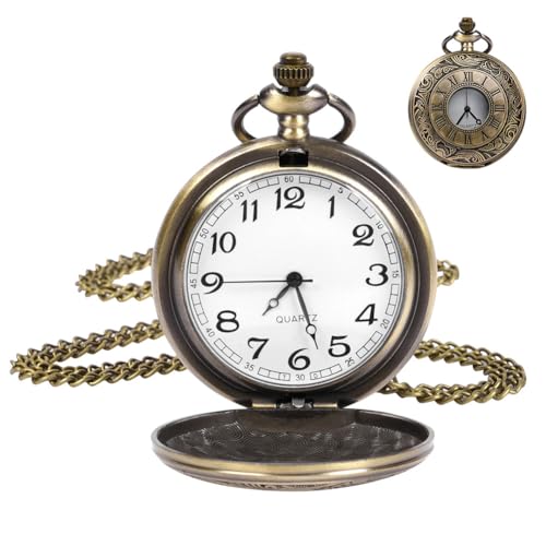 OFFCUP Reloj de Bolsillo Vintage con Cadena, Relojes de...