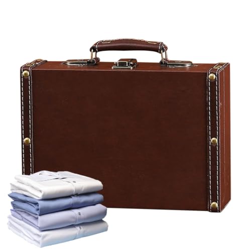 Maleta vintage Maleta decorativa portátil con asa y cierre de hebilla