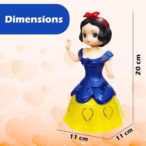 Image of VGRASSP Dancing Little Princess Doll Toy for Kids Dynamic Music and Lights - Bump and Go Battery Operated Angel Doll with Detachable Body - Color As Per Stock