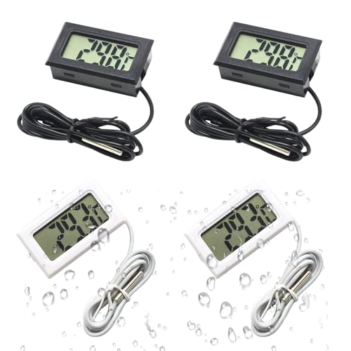 Aquarium Thermometer Digital Thermometer Fühler LCD Kühlschrank Thermometer Wasserdicht für Kühlschrank, Gefrierschrank, Aquarium, Eingebettetes Thermo-Hygrometer Aquarium Thermometer Digital Thermometer Fühler LCD Kühlschrank Thermometer Wasserdicht für Kühlschrank, Gefrierschrank, Aquarium, Eingebettetes Thermo-Hygrometer