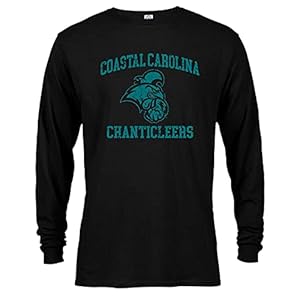 Coastal Carolina Chanticleers Retro Distressed Long Sleeve T-Shirt Black Large