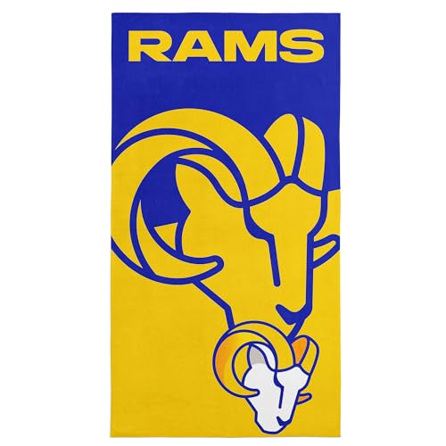 Image of Northwest NFL Los Angeles Rams Microfiber Beach Towel, 30 x 60 Inches - Quick Dry, Sand Resistant, Lightweight, Highly Absorbent, Incisor Design