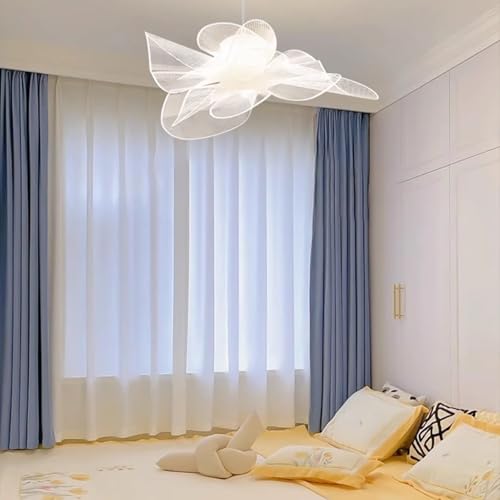 Lustre à intensité variable avec abat-jour PVC pour un éclairage doux et modulable