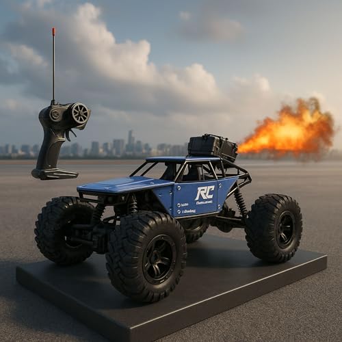 Image of GRAPHENE Remote Control Car 1:18 Rock Crawler Water Mist Spray High Speed RC Car Toys for Boys USB Rechargable 2WD Off Road Vehicle Toy Cars for Kids Best Birthday Gift - Multicolor