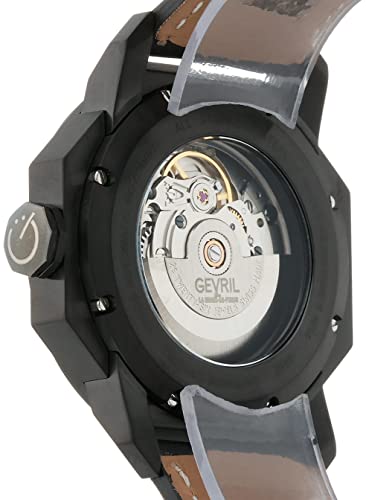 Gevril Men's Canal St Automatic Watch, Genuine Italian Handmade Leather Strap4
