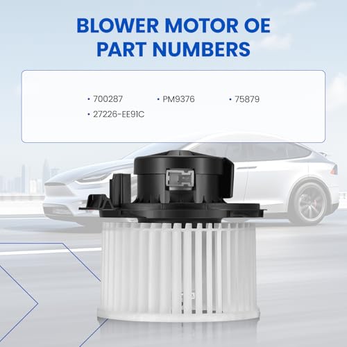 Image of HVAC Blower Motor 700287 Compatible with Nissan Versa Sedan 07-11 /Hatchback L4 1.8L 2007 2008 2009, 75879, 27226-EE91C, PM9376 A /C Blower Motor Assembly