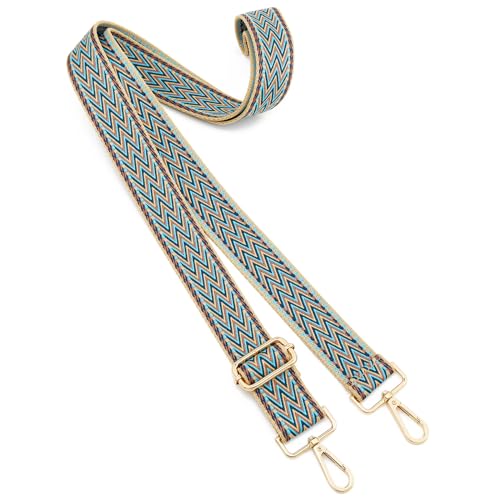 Image of ZOOEASS Wide Shoulder Strap Adjustable Replacement Belt Guitar Style Crossbody Bag Handbag Strap Multicolor Canvas Straps(Wide:1.5in)(Color17)