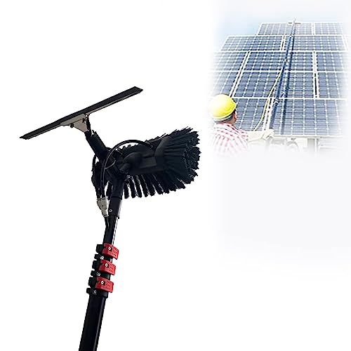 Cepillo extensible para limpieza de paneles solares y ventanas con varilla de 4,8 m 2
