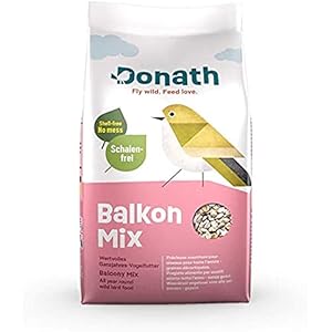 Balkon Mix – schalenfreie Mischung für einen sauberen Balkon – wertvolles Ganzjahres Wildvogelfutter – aus unserer Manufaktur in Süddeutschland – 1 Kg