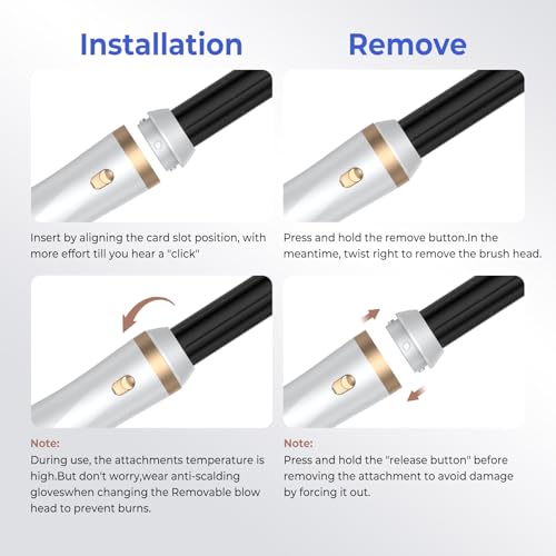 Image of Hair Dryer Brush 5 in 1, Blow Dryer Brush Set with Air Curler Wrap Hair Styler, Negative Ionic Blow Dry Brush, Detachable Hair Tool for Curling, Volumizer,Straightener,Drying