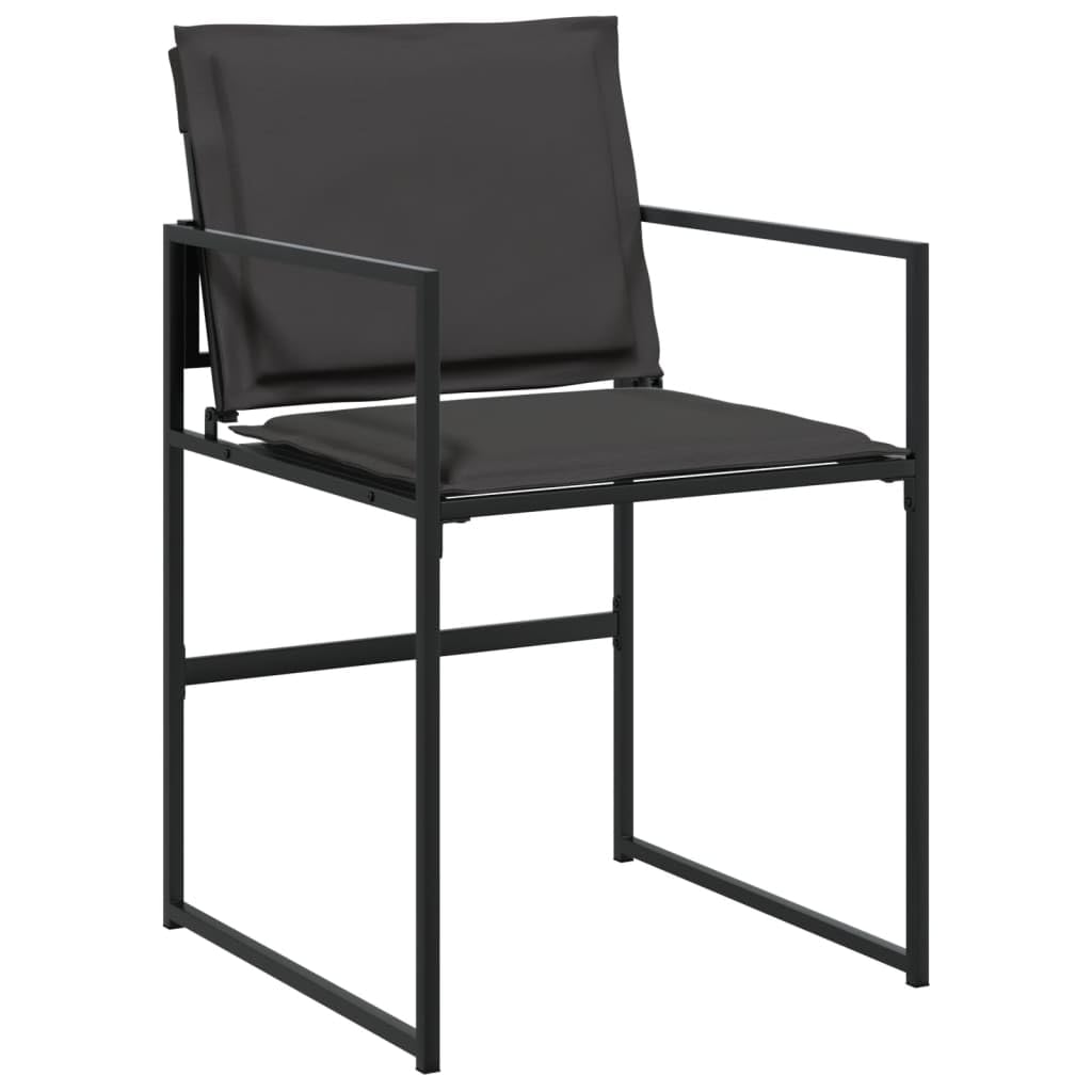 ShGaxin 3295074 - Set da pranzo da giardino con cuscini in textilene nero, set tavolo e sedie da giardino, tavolo da terrazza all'aperto e sedie, set da giardino, mobili da esterno